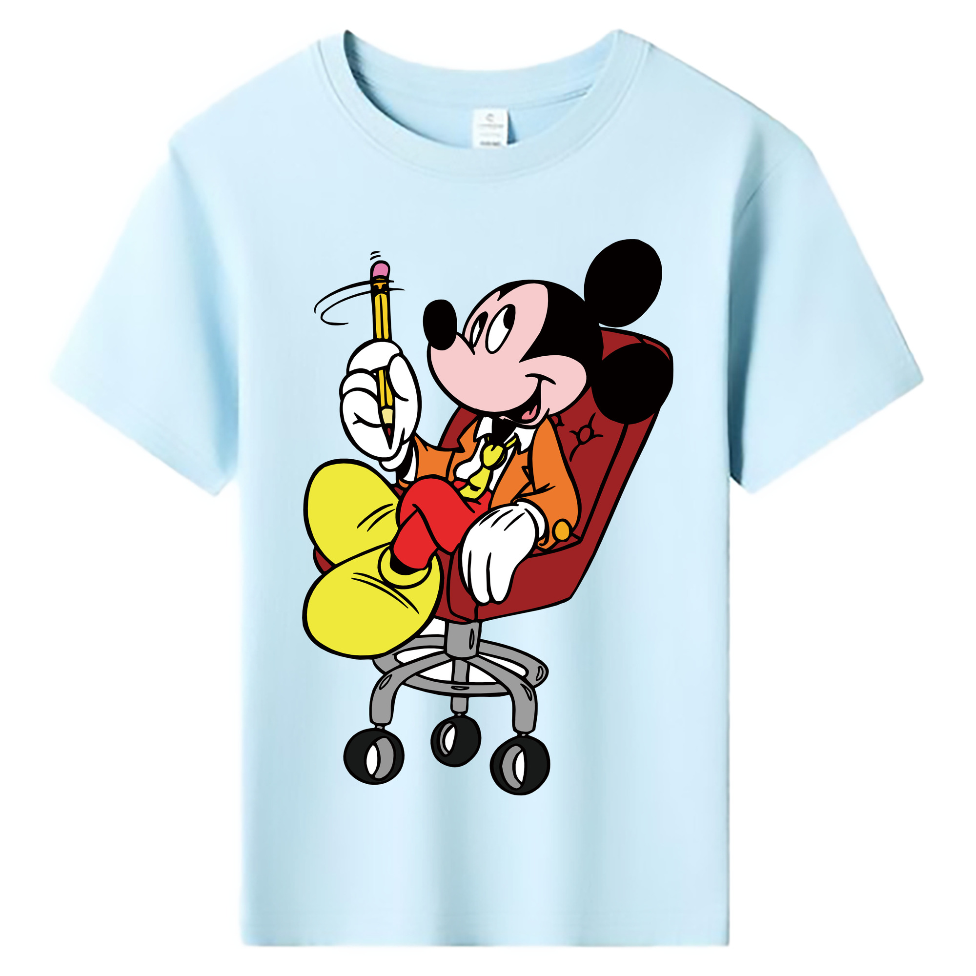 ミッキーマウス Mickey Mouse 綿100％キッズTシャツ（フロントプリント）